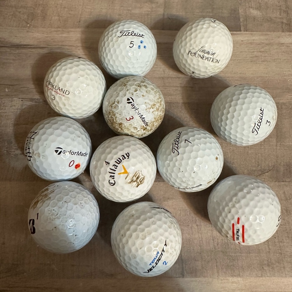 Lot of 11 Used Mixed Golf Balls Callaway‎ Titleist